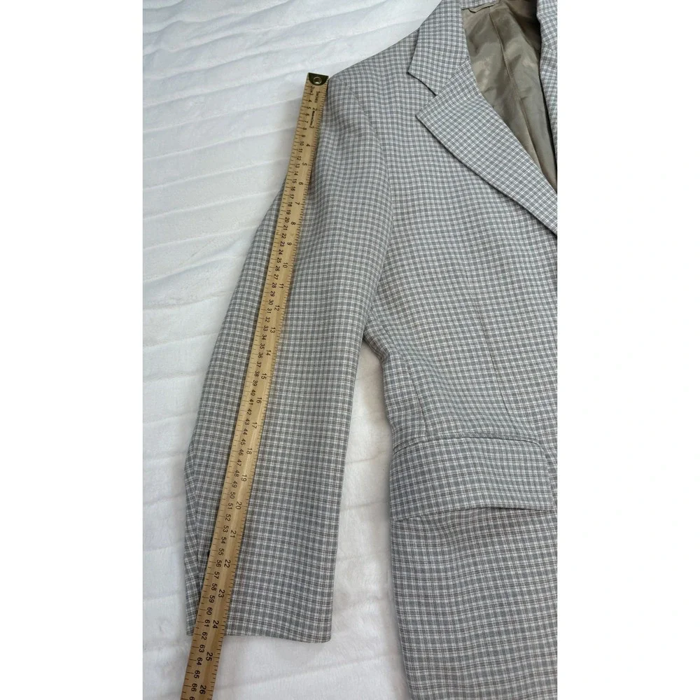 Vintage Century Club 2 Piece Suit Mens 42R Plaid‎ Blazer Vest Jacket 70s